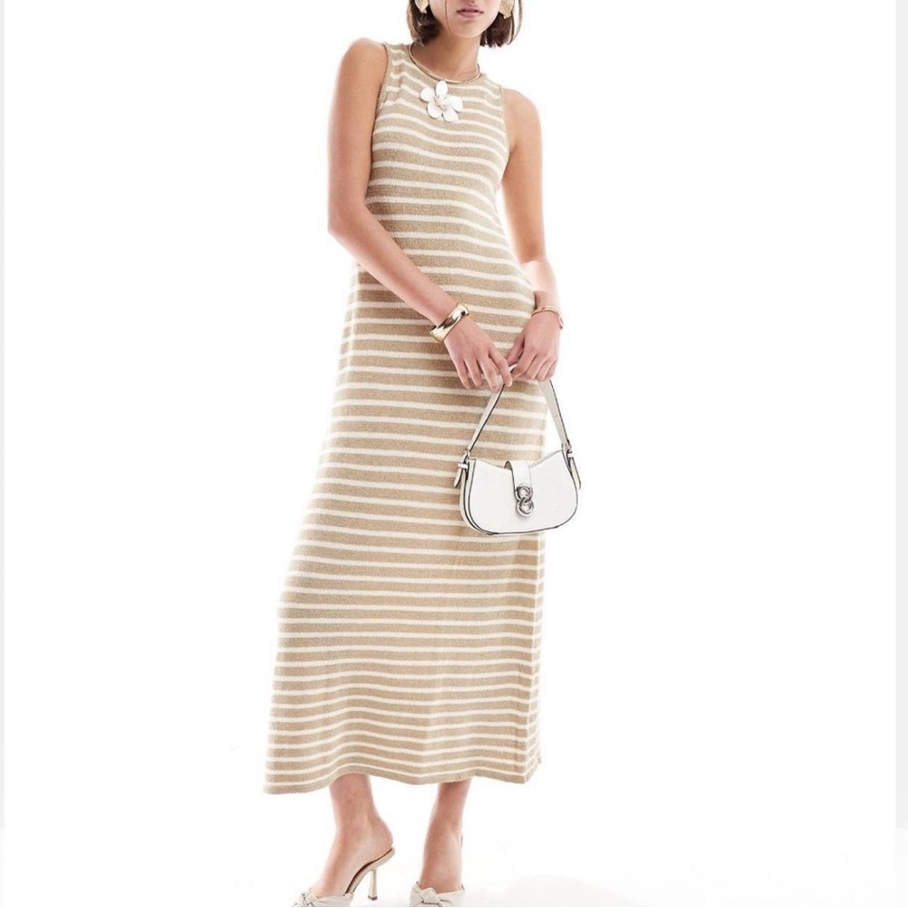NWT Pretty Lavish striped maxi dress